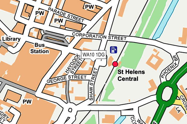 WA10 1DG map - OS OpenMap – Local (Ordnance Survey)