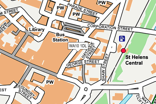 WA10 1DL map - OS OpenMap – Local (Ordnance Survey)