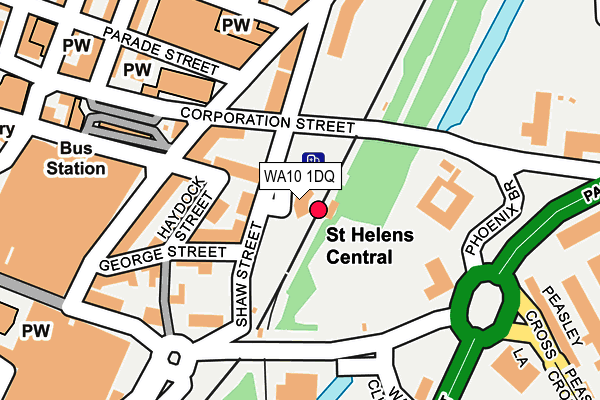 WA10 1DQ map - OS OpenMap – Local (Ordnance Survey)