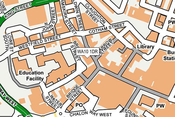 WA10 1DR map - OS OpenMap – Local (Ordnance Survey) WA10 1DR map - OS OpenMap – Local (Ordnance Survey)