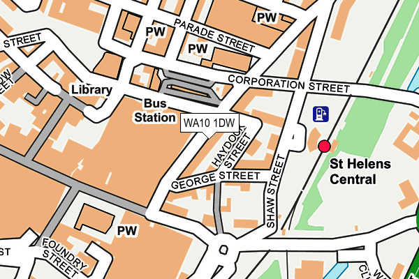 WA10 1DW map - OS OpenMap – Local (Ordnance Survey) WA10 1DW map - OS OpenMap – Local (Ordnance Survey)