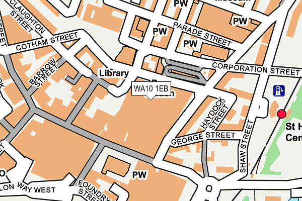 WA10 1EB map - OS OpenMap – Local (Ordnance Survey) WA10 1EB map - OS OpenMap – Local (Ordnance Survey)