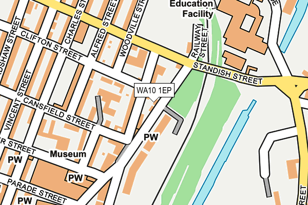 WA10 1EP map - OS OpenMap – Local (Ordnance Survey) WA10 1EP map - OS OpenMap – Local (Ordnance Survey)