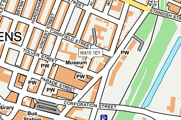 WA10 1EY map - OS OpenMap – Local (Ordnance Survey) WA10 1EY map - OS OpenMap – Local (Ordnance Survey)