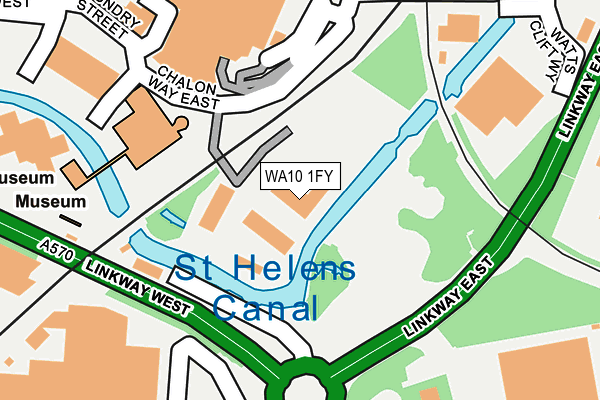 WA10 1FY map - OS OpenMap – Local (Ordnance Survey) WA10 1FY map - OS OpenMap – Local (Ordnance Survey)