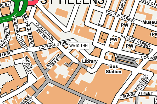 WA10 1HH map - OS OpenMap – Local (Ordnance Survey)