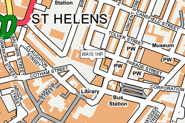 WA10 1HP map - OS OpenMap – Local (Ordnance Survey)