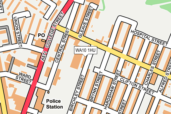 WA10 1HU map - OS OpenMap – Local (Ordnance Survey) WA10 1HU map - OS OpenMap – Local (Ordnance Survey)