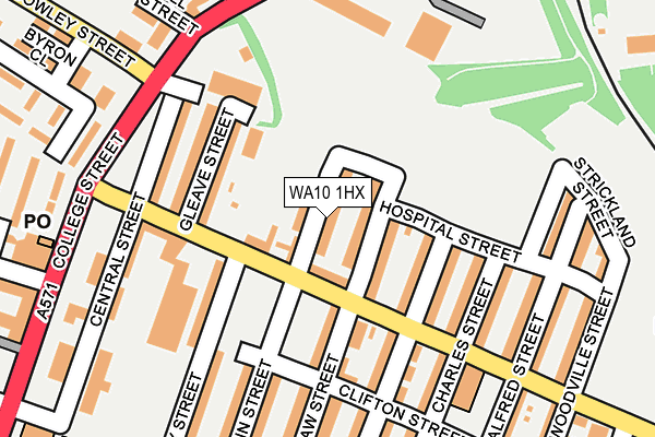WA10 1HX map - OS OpenMap – Local (Ordnance Survey) WA10 1HX map - OS OpenMap – Local (Ordnance Survey)