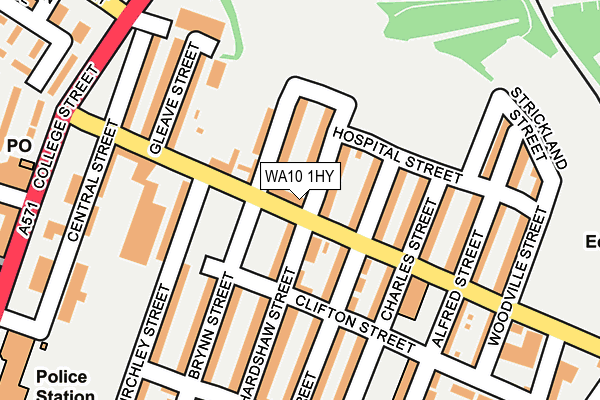 WA10 1HY map - OS OpenMap – Local (Ordnance Survey) WA10 1HY map - OS OpenMap – Local (Ordnance Survey)