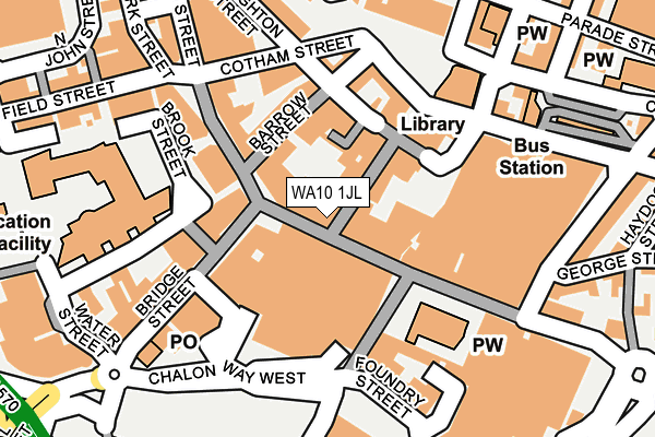 WA10 1JL map - OS OpenMap – Local (Ordnance Survey) WA10 1JL map - OS OpenMap – Local (Ordnance Survey)