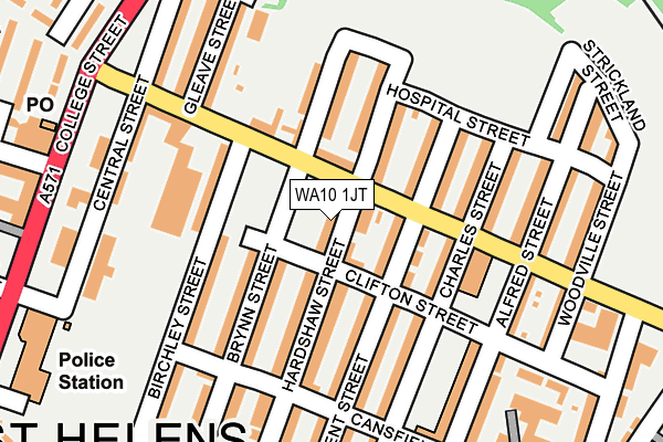 WA10 1JT map - OS OpenMap – Local (Ordnance Survey) WA10 1JT map - OS OpenMap – Local (Ordnance Survey)