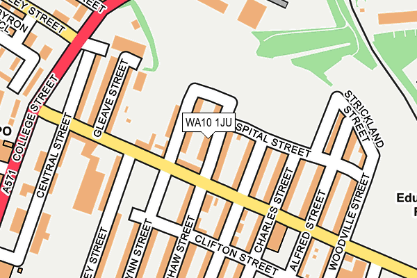 WA10 1JU map - OS OpenMap – Local (Ordnance Survey) WA10 1JU map - OS OpenMap – Local (Ordnance Survey)