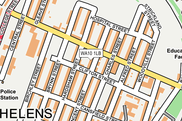 WA10 1LB map - OS OpenMap – Local (Ordnance Survey) WA10 1LB map - OS OpenMap – Local (Ordnance Survey)