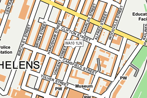 WA10 1LN map - OS OpenMap – Local (Ordnance Survey) WA10 1LN map - OS OpenMap – Local (Ordnance Survey)