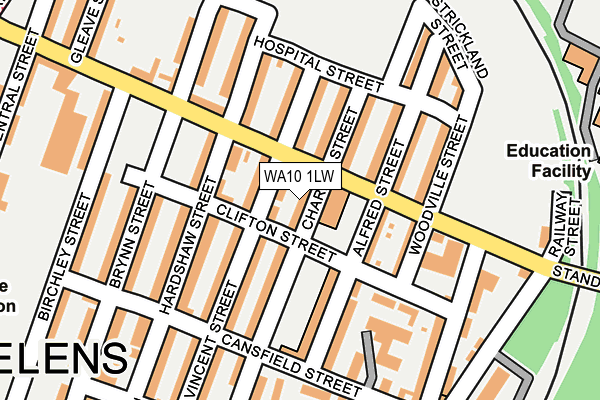 WA10 1LW map - OS OpenMap – Local (Ordnance Survey) WA10 1LW map - OS OpenMap – Local (Ordnance Survey)