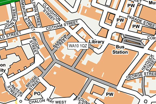 WA10 1QZ map - OS OpenMap – Local (Ordnance Survey) WA10 1QZ map - OS OpenMap – Local (Ordnance Survey)