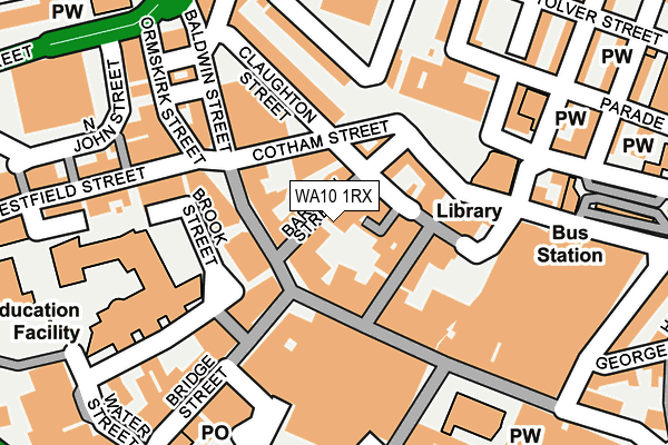 WA10 1RX map - OS OpenMap – Local (Ordnance Survey) WA10 1RX map - OS OpenMap – Local (Ordnance Survey)