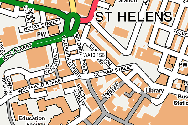 WA10 1SB map - OS OpenMap – Local (Ordnance Survey) WA10 1SB map - OS OpenMap – Local (Ordnance Survey)