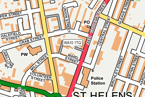 WA10 1TQ map - OS OpenMap – Local (Ordnance Survey) WA10 1TQ map - OS OpenMap – Local (Ordnance Survey)