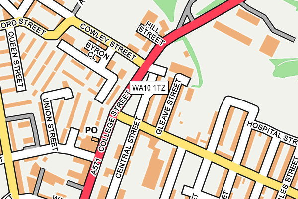 WA10 1TZ map - OS OpenMap – Local (Ordnance Survey) WA10 1TZ map - OS OpenMap – Local (Ordnance Survey)