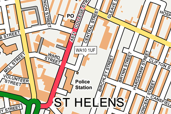 WA10 1UF map - OS OpenMap – Local (Ordnance Survey) WA10 1UF map - OS OpenMap – Local (Ordnance Survey)