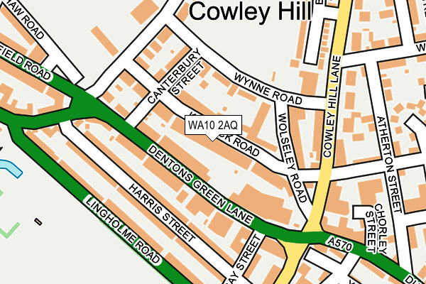 WA10 2AQ map - OS OpenMap – Local (Ordnance Survey) WA10 2AQ map - OS OpenMap – Local (Ordnance Survey)