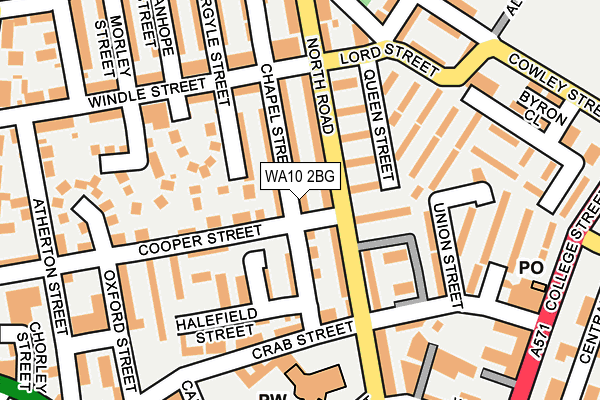 WA10 2BG map - OS OpenMap – Local (Ordnance Survey) WA10 2BG map - OS OpenMap – Local (Ordnance Survey)
