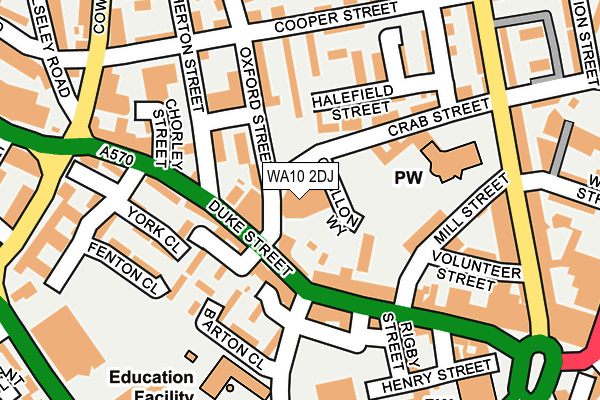 WA10 2DJ map - OS OpenMap – Local (Ordnance Survey) WA10 2DJ map - OS OpenMap – Local (Ordnance Survey)