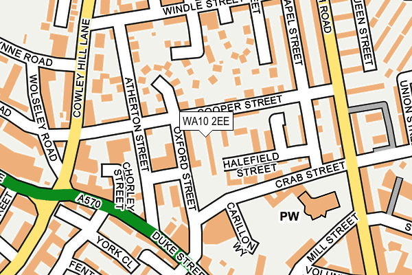 WA10 2EE map - OS OpenMap – Local (Ordnance Survey) WA10 2EE map - OS OpenMap – Local (Ordnance Survey)