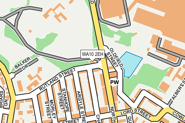 WA10 2EH map - OS OpenMap – Local (Ordnance Survey) WA10 2EH map - OS OpenMap – Local (Ordnance Survey)