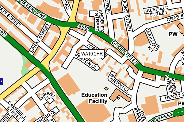 WA10 2HR map - OS OpenMap – Local (Ordnance Survey) WA10 2HR map - OS OpenMap – Local (Ordnance Survey)