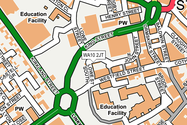WA10 2JT map - OS OpenMap – Local (Ordnance Survey) WA10 2JT map - OS OpenMap – Local (Ordnance Survey)