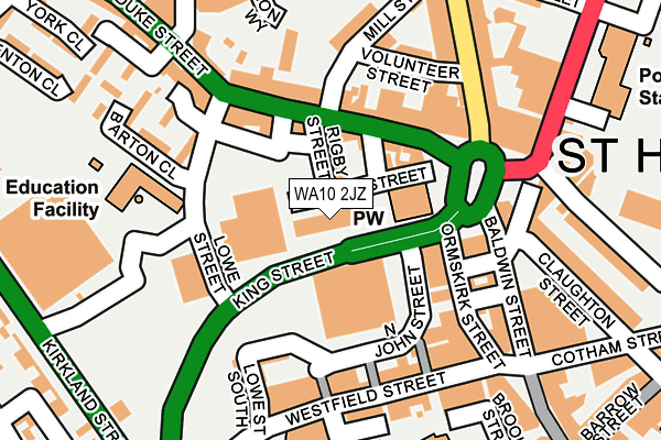 WA10 2JZ map - OS OpenMap – Local (Ordnance Survey) WA10 2JZ map - OS OpenMap – Local (Ordnance Survey)
