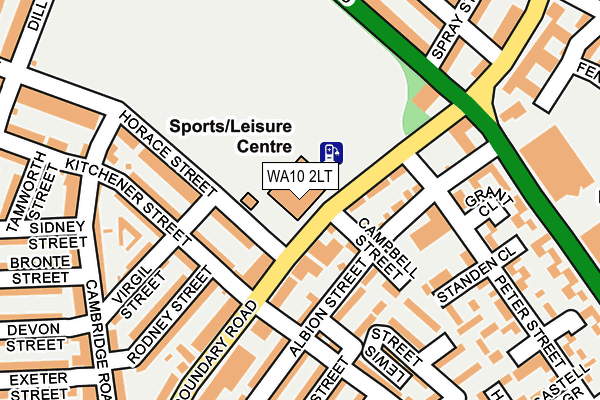 WA10 2LT map - OS OpenMap – Local (Ordnance Survey) WA10 2LT map - OS OpenMap – Local (Ordnance Survey)
