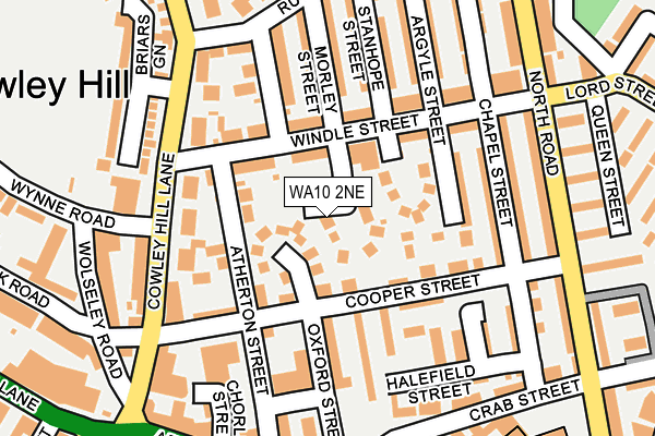 WA10 2NE map - OS OpenMap – Local (Ordnance Survey) WA10 2NE map - OS OpenMap – Local (Ordnance Survey)
