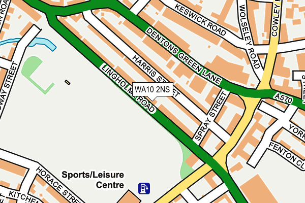 WA10 2NS map - OS OpenMap – Local (Ordnance Survey) WA10 2NS map - OS OpenMap – Local (Ordnance Survey)