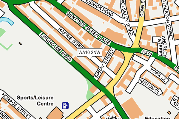 WA10 2NW map - OS OpenMap – Local (Ordnance Survey) WA10 2NW map - OS OpenMap – Local (Ordnance Survey)