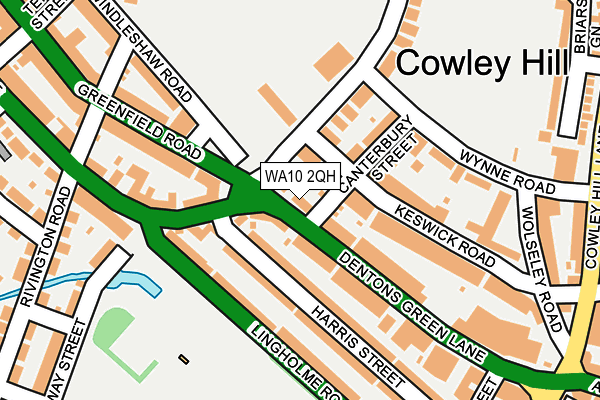 WA10 2QH map - OS OpenMap – Local (Ordnance Survey) WA10 2QH map - OS OpenMap – Local (Ordnance Survey)