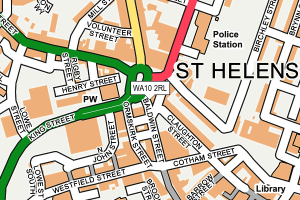 WA10 2RL map - OS OpenMap – Local (Ordnance Survey) WA10 2RL map - OS OpenMap – Local (Ordnance Survey)