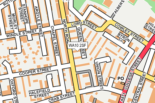 WA10 2SF map - OS OpenMap – Local (Ordnance Survey) WA10 2SF map - OS OpenMap – Local (Ordnance Survey)