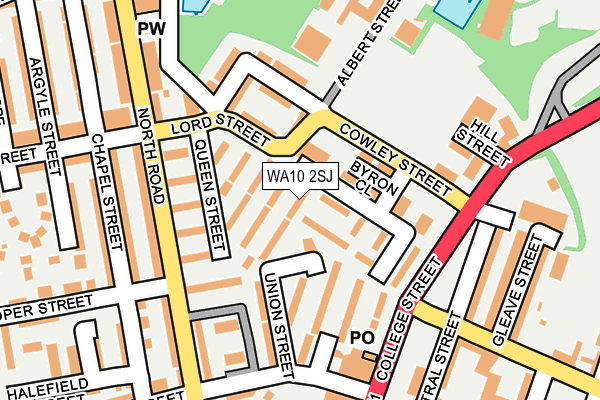 WA10 2SJ map - OS OpenMap – Local (Ordnance Survey) WA10 2SJ map - OS OpenMap – Local (Ordnance Survey)