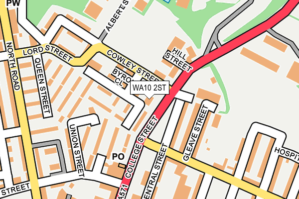 WA10 2ST map - OS OpenMap – Local (Ordnance Survey) WA10 2ST map - OS OpenMap – Local (Ordnance Survey)