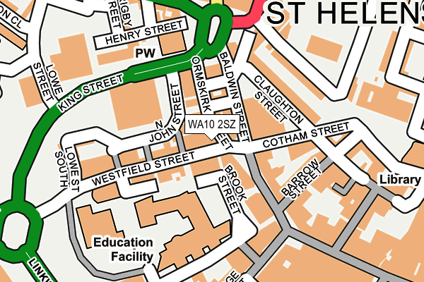 WA10 2SZ map - OS OpenMap – Local (Ordnance Survey) WA10 2SZ map - OS OpenMap – Local (Ordnance Survey)