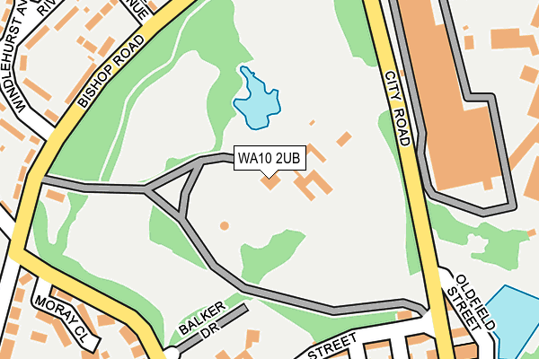WA10 2UB map - OS OpenMap – Local (Ordnance Survey)