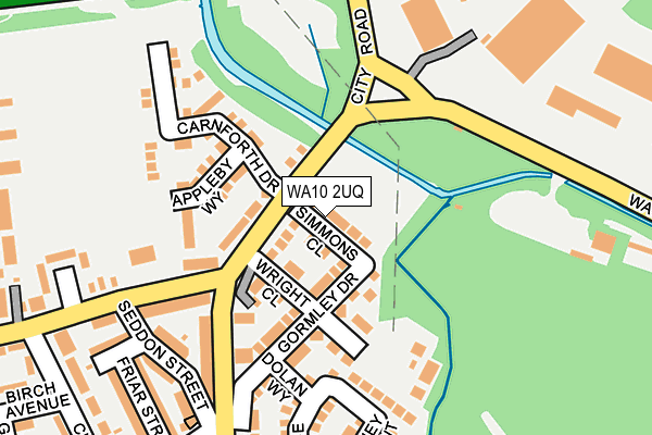 WA10 2UQ map - OS OpenMap – Local (Ordnance Survey) WA10 2UQ map - OS OpenMap – Local (Ordnance Survey)