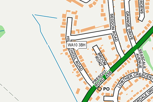 WA10 3BH map - OS OpenMap – Local (Ordnance Survey) WA10 3BH map - OS OpenMap – Local (Ordnance Survey)