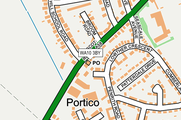 WA10 3BY map - OS OpenMap – Local (Ordnance Survey) WA10 3BY map - OS OpenMap – Local (Ordnance Survey)