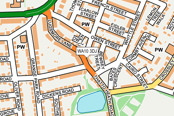WA10 3DJ map - OS OpenMap – Local (Ordnance Survey) WA10 3DJ map - OS OpenMap – Local (Ordnance Survey)