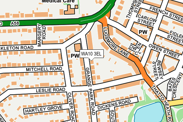 WA10 3EL map - OS OpenMap – Local (Ordnance Survey) WA10 3EL map - OS OpenMap – Local (Ordnance Survey)